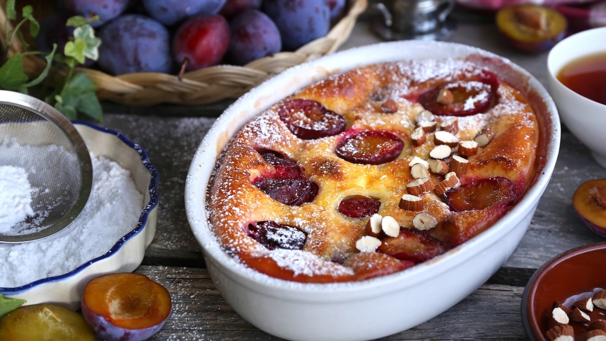 Clafoutis aux prunes express